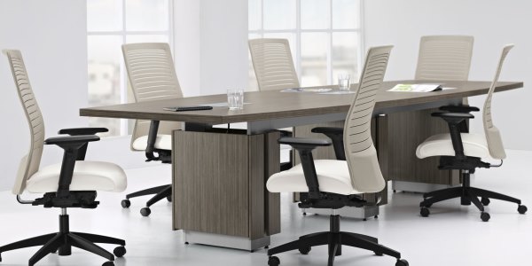 Corovan green conference room furniture
